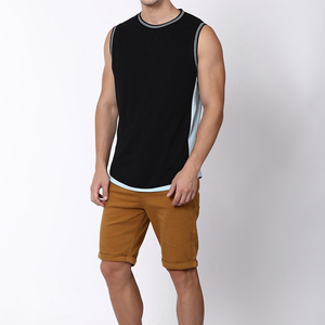 Camisas de alta calidad para hombre, camisas 100% de algodón con diseño a rayas blancas y negras, transpirables, informales, sin mangas, para gimnasio y Fitness, de verano - Product Image 6
