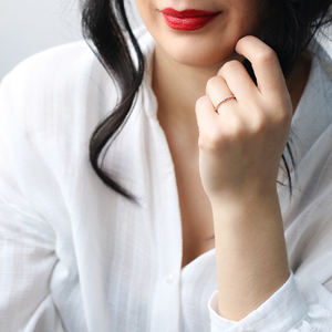 Bague perlée en argent Sterling 925 véritable, bijoux artisanaux turcs, vente en gros, pour femmes - Product Image 2