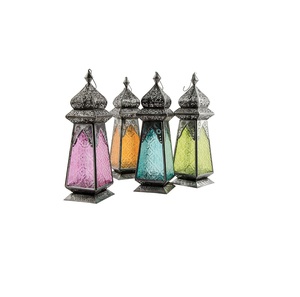 Farol decorativo de metal/marroquí, hecho a mano, para decoraciones de boda y festivales, novedad - Product Image 3