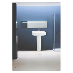 แท่นอ่างล้างหน้าเซรามิก,อ่างล้างหน้าฐานสำหรับใช้ในบ้าน - Product Image 1