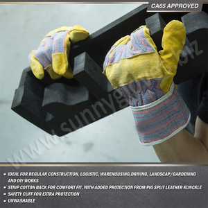 Cowhide spilt heavy duty industrial safety <b>driver</b> working leather welding <b>gloves</b> - Product Image 2