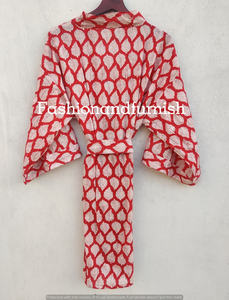 Vintage style 100% Coton kimono Robes - Product Image 4