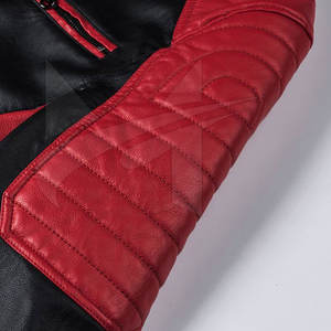 Dernière veste d'hiver extérieure pour hommes en cuir PU lavé avec de la fourrure de mouton Design tricoté respirant et imperméable - Product Image 4