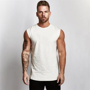 Hot <b>Men</b> Cotton Tank Top Black Color High Quality <b>Singlet</b> Sleeveless Slim Fit Vest Breathable Quick Dry Formal Stand Collar - Product Image 5