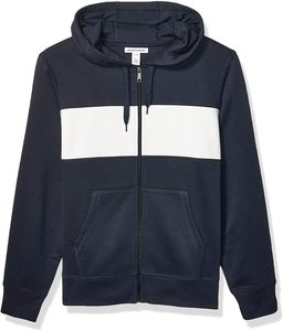 Sudadera con capucha polar con cremallera de diseño personalizado con panel frontal blanco sudaderas con capucha de hombre de alta calidad - Product Image 2