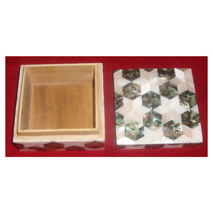 Mopa India hecha a mano, caja de hueso de madera única - Product Image 1