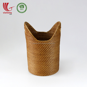 2019 Wholesale Handwoven <strong>Wicker</strong> Laundry Basket <strong>with</strong> Handle Rattan Storage <strong>Hamper</strong> - Product Image 3
