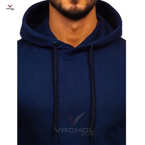 Sweatshirts longs en polyester de haute qualité conçus sur mesure sweats à capuche imprimés en sérigraphie solide pour hommes grande taille brodés - Product Image 4
