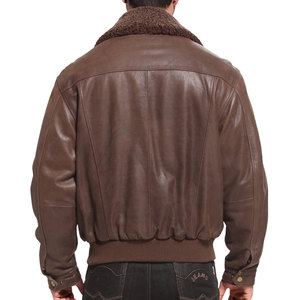 Veste bomber d'aviateur en toile et cuir personnalisée pour l'hiver, respirante et à séchage rapide pour hommes - Product Image 5