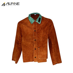 Vente en gros de vêtements de travail en cuir durables avec logo personnalisé, confortables, imperméables, respirants, à manches longues, travail de sécurité pour mécanicien de soudage - Product Image 4