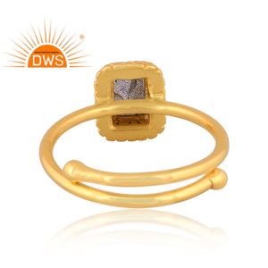 Anillo Apilable de Plata de Ley 925 con Baño de Oro y Labradorita Natural, el Más Vendido del 2026, para Mujer, Fabricante de Joyería - Product Image 4