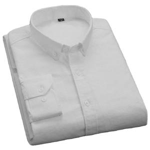 Chemise habillée en flanelle de coton respirante à séchage rapide pour homme, manches longues, motif brodé, décontractée, avec poche, grande taille, personnalisable - Product Image 1