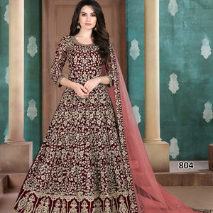 Último Modelo de Vestido Largo de Fiesta con Bordado Pesado, Vestido Anarkali Pakistaní, Vestido Choli Indio a Bajo Precio - Product Image 1