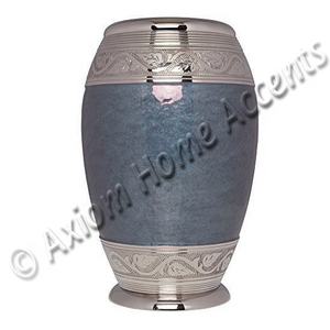 Urna de cremación de latón, esmalte marrón, urna de funeral niquelada para cenizas humanos por Axiom, acentos para el hogar - Product Image 3