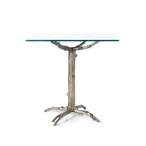 独家优质铝和玻璃茶几有吸引力的设计定制尺寸的散装床边桌