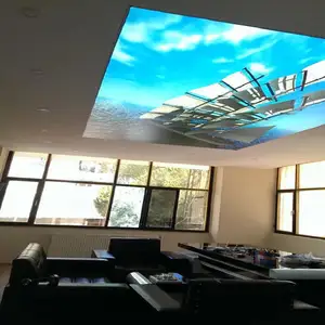 Customized size High quality Glossy PVC film brightness reflective Mirror effect Ceiling plain color laqui low cost canada