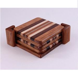 Dessous de verres en bois personnalisés, conception de boissons, taille personnalisée, pour boissons chaudes, tapis en bois - Product Image 2