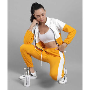 Survêtements de maternité en coton de couleur personnalisée pour femmes pour la course à pied sportive avec reliure de contraste évacuant l'humidité Design ajusté - Product Image 6