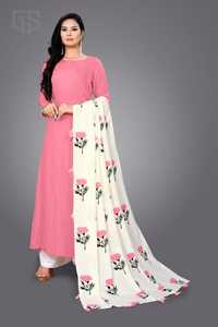 Vêtements décontractés les plus choisis Coton Rayonne Kurti + Palazzo Avec Coton Imprimé Dupatta Indien Femmes Porter Prêt à Porter En Gros Surat Ethnique Shalwar Kameez - Product Image 6