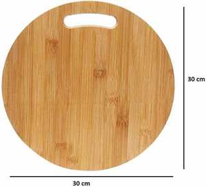 Tabla de cortar de madera de acacia con mango redondo grabado para utensilios de cocina de mesa Tabla de cortar de pan vegetal y queso - Product Image 4