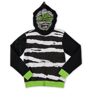 Sudadera con capucha y cremallera para hombre, con LOGO personalizado de diamantes de imitación, informal - Product Image 4