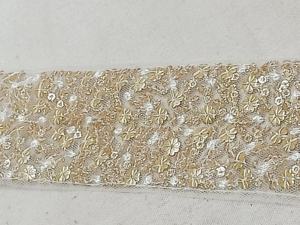 ที่กำหนดเองทำริบบิ้นปัก1.5นิ้วสีพาสเทลกว้างกับเย็บปักถักร้อยดอกไม้ที่ซับซ้อนสำหรับนักออกแบบเสื้อผ้า - Product Image 3