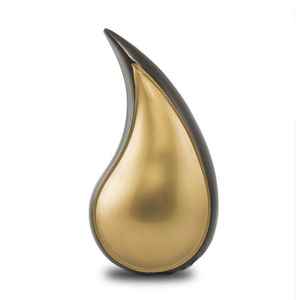 Black & Gold Tear Drop Adult Urns for Human <b>Ashes</b> Infant & Adult Urns Aluminium <b>Keepsake</b> Cremation Urns for Human & <b>Pet</b> <b>Ashes</b> - Product Image 1