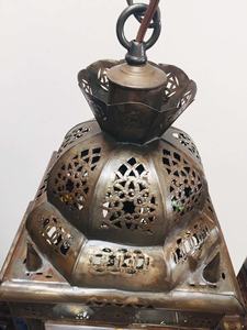 Lanterne marocaine en métal et en verre clair, nouvelle forme octogonale faite à la main, pour la décoration de la maison, de meilleure qualité, - Product Image 5