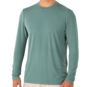 Camisetas de Manga Larga para Hombre, Diseño Personalizado OEM, Color Sólido, Estilo Urbano Informal de Verano, Cuello Redondo, Algodón, Logotipo Personalizado, Alta Calidad - Product Image 5