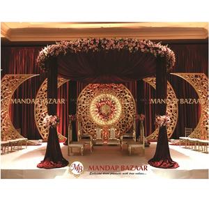 Mariage indien Mandap Décoration en fibre de M-13 Configuration élégante du lieu de mariage - Product Image 1