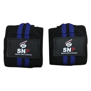 Muñequeras profesionales de algodón con impresión de logotipo personalizado elástico Muñequeras de levantamiento de pesas de neopreno transpirable - Product Image 4