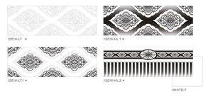 แผ่นผนังเซรามิกยกระดับภายนอกการออกแบบขอบรอยัลผิวมัน25*75ซม. แสงมืดความหนา9มม. 3D ผลทำในอินเดีย - Product Image 2