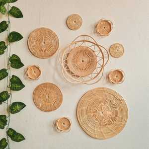 Paniers suspendus muraux en rotin, nouvelles assiettes, décorations d'art mural, Style Boho, pour la décoration des murs, meilleure vente, 2019 - Product Image 1