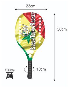 ไม้เทนนิสชายหาดและไม้พาเดลแบบสั่งทำพิเศษ พร้อมโลโก้คาร์บอนไฟเบอร์แก้วหลากสี น้ำหนัก 310-330 กรัม ความยาว 50 ซม. - Product Image 3