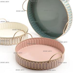 Ensemble de 3 plateaux à dessert de différentes tailles Plateau de service à thé et café de forme ronde au prix le plus bas - Product Image 5