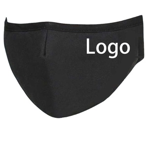 Mascarilla facial reutilizable de algodón, Impresión de moda lavable personalizada, color negro, entrega rápida - Product Image 5