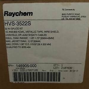 เรย์เคม HVS-3522S วัสดุฉนวนแบบหดด้วยความร้อนชนิดโพลีโอเลฟินแรงดันต่ำ ซิลิโคน PE สำหรับเชื่อมต่อสายไฟ จัดส่งรวดเร็ว - Product Image 6