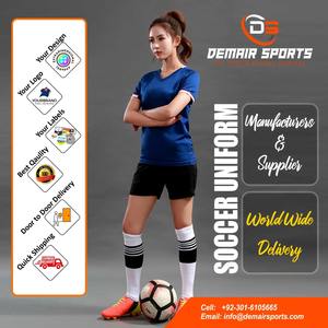 Conjunto de camiseta de fútbol amarillo 100% poliéster transpirable secado rápido Anti-UV diseño personalizado ropa deportiva - Product Image 2