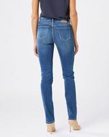 Jean en denim taille mi-haute pour femme, broderie à lacets, coupe droite décontractée, grandes tailles, respirant, imperméable, écologique, personnalisable OEM