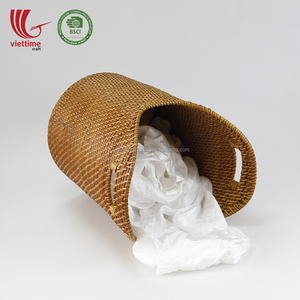 2019 Wholesale Handwoven <strong>Wicker</strong> Laundry Basket <strong>with</strong> Handle Rattan Storage <strong>Hamper</strong> - Product Image 5