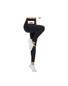Pantalones de Yoga de cintura alta para mujer, mallas de entrenamiento para correr, 92% poliéster, 8% LICRA - Product Image 4