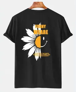 Heren Premium T-Shirt Goedemorgen Wereld Sarcastische Tops Shirt Vrouwen Kate Bush Ridder Klassiek Shirt Zwart Geel Bedrukt Shirt
