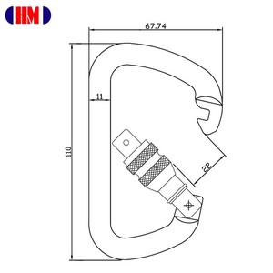 CE Certified Classic D Shape Aluminum Mountaineering Biner - Product Image 2