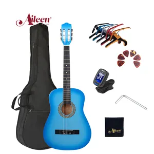 Customized Colors 38 Inch Classical Acoustic Guitars Glossy Finish 30 Inch Classical Guitar Manufacturer(AC001L)