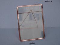 Cadre photo en laiton en verre or rose de haute qualité pour la décoration de table à la maison cadre photo flottant en gros