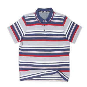 Camiseta a rayas de alta calidad para hombre, ropa deportiva con logotipo personalizado, 100% algodón, talla grande - Product Image 6