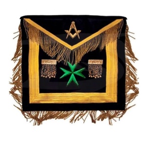 Masonic Blue Lodge Officers Embroidered Leather Apron Set of 11 Sew-On <b>Badge</b> <b>Magnetic</b> Masonic Regalia - Product Image 2