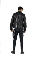Veste de sport pour homme en laine 100% avec col montant en cuir, longueur régulière, décontractée, respirante, service OEM Valeriano