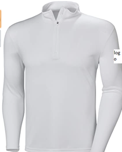 T-shirt à fermeture éclair 1/2 Polyester pour homme, impression personnalisée, Logo 100% Polyester, fermeture à glissière importée, lavage en Machine - Product Image 5