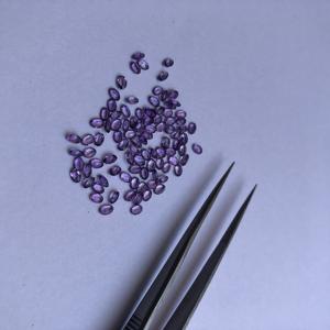 พลอยอเมทิสต์บราซิลธรรมชาติขนาด2มม. 3มม. พลอยทรงรีตัดหลวมราคาโรงงานผู้ผลิตออนไลน์ - Product Image 1